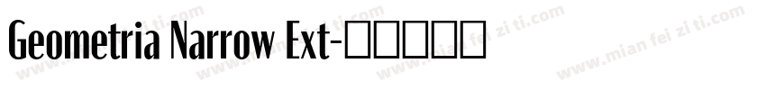 Geometria Narrow Ext字体转换